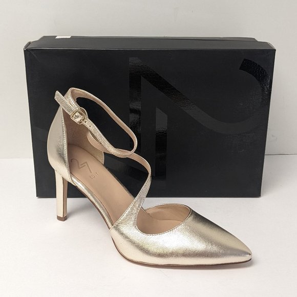 Naturalizer 27 Edit Abilyn Pumps, Silver Leather, Women's - Picture 1 of 5